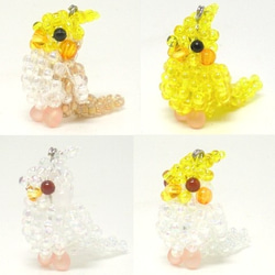 Little beaded bird 3-way strap　玄鳳鸚鵡（肉桂色・黃色・白化・盧蒂諾） 第2張的照片