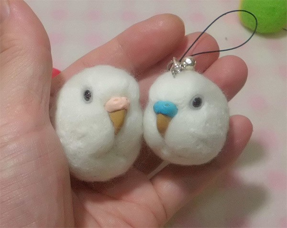 虎皮鸚鵡2★鑰匙扣/手機的魅力/耳機插孔 / Budgerigar 2★Key chain/phone charm 第4張的照片