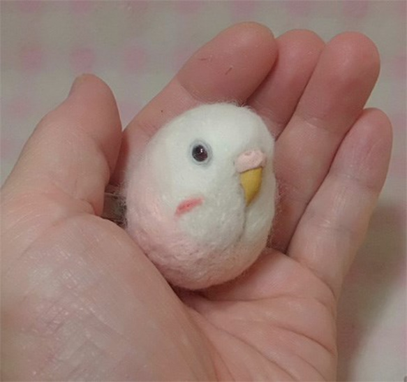 ゆかり様　華様　確認用　セキセイインコルチノーの置物　羊毛フェルト【確認用】 販売] セキセイインコ ルチノー 4号 - おもにとり - 羊毛フェルト制作