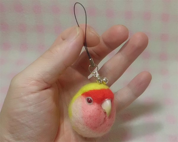 情侶鸚鵡1★鑰匙扣/手機的魅力/耳機插孔 ★Lovebird 1★Key chain/phone charm 第1張的照片