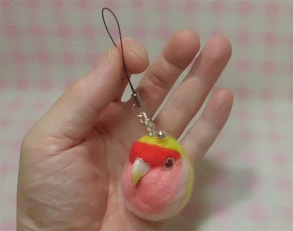 情侶鸚鵡1★鑰匙扣/手機的魅力/耳機插孔 ★Lovebird 1★Key chain/phone charm 第2張的照片