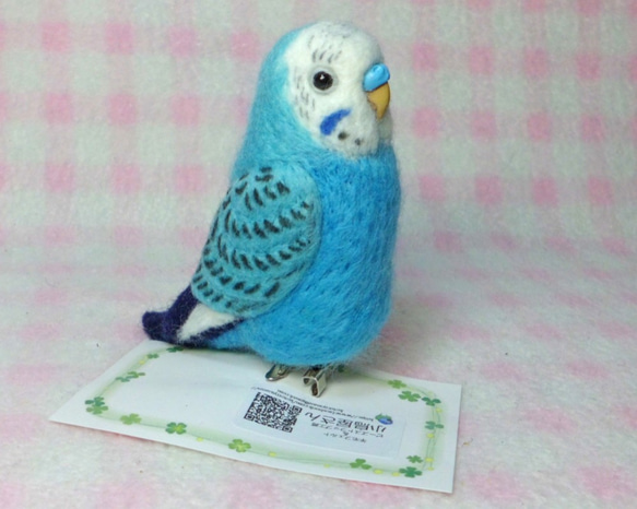 （小）虎皮鸚鵡2☆夾＆胸針☆羊毛氈mini Budgerigar 2★ clip & brooch 第2張的照片