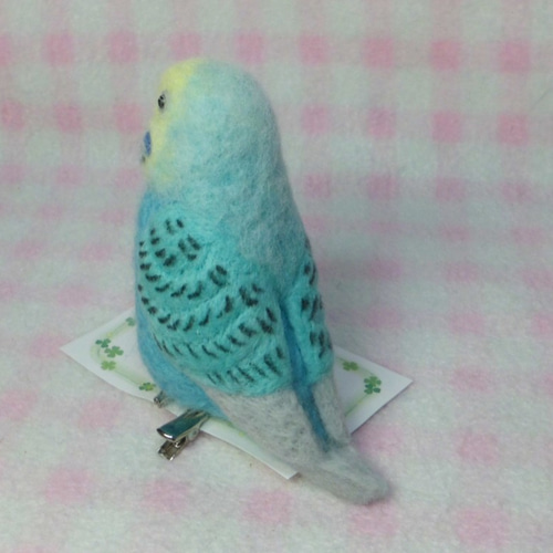 セキセイインコ スカイブル-レインボー mini☆マグネット/ブローチ 