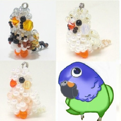 Little beaded bird 3-way strap 斑胸草雀 Zebra finch（一般・白色1・白色2）　 第2張的照片