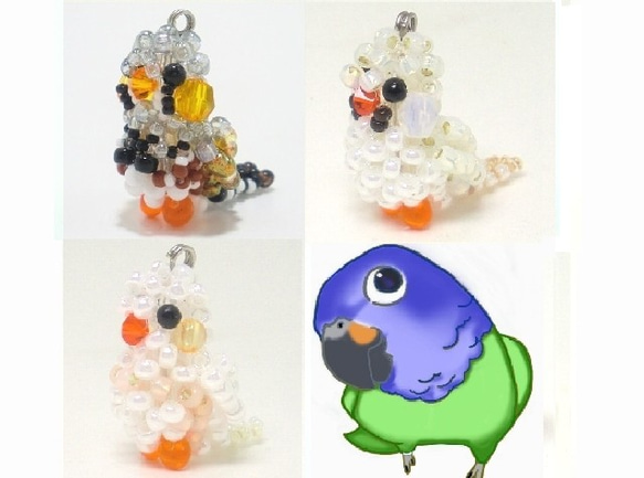 Little beaded bird 3-way strap 斑胸草雀 Zebra finch（一般・白色1・白色2）　 第2張的照片