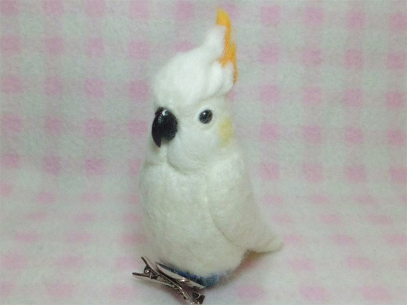 Lesser Sulphur-crested Cockatoo　★夾＆胸針★clip & brooch 第1張的照片