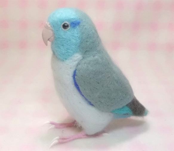 ***現實大小♪太平洋鹦哥☆羊毛氈***Pacific Parrotlet ・ Celestial Parrotle 第3張的照片