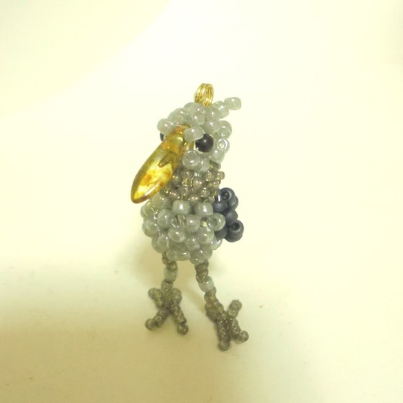 Little beaded bird 3-way strap・鲸头鹳  Shoebill 　　一只鸟1100日元 第1張的照片