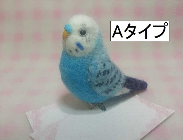 suzan様専用ご注文ページ★アケボノインコモドキ★セキセイ★ サザナミ★横向きクリップ付ブローチ★ 羊毛フェルト 2枚目の画像