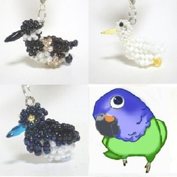 Little beaded bird 3-way strap・加拿大雁・鸭子・凤头潜鸭 　一只鸟1100日元 第1張的照片