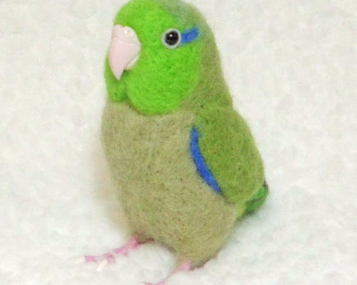 羊毛フェルト お花畑と大きなひまわりにマメルリハちゃん 夏飾り インコ 0_78c98ef2a4dc6a85f1b7c56e425a