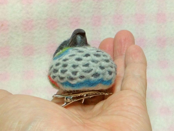 藍鸚鵡 ☆ 羊毛長尾小鸚鵡（中型長尾小鸚鵡） 磁鐵 / 胸針 任意選擇 Made to order Kobo Kotoriya 第3張的照片