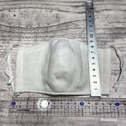 ガーゼの立体布マスク　子供用　生成(ナチュラルカラー) 送料無料　ゴムひもが調節できる 3枚目の画像
