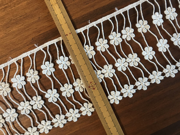 2m レーヨンケミカルレース 小花柄 日本製 lace-No,022 8枚目の画像