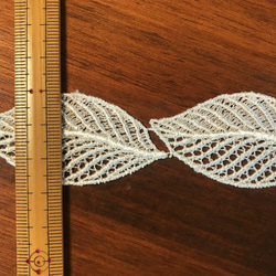 【再再販】2m レーヨンケミカルレース 葉っぱ柄 日本製 lace-No,035 10枚目の画像