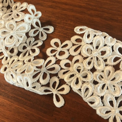 1m レーヨンケミカルレース 花柄 日本製 lace-No,036 4枚目の画像