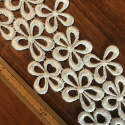 1m レーヨンケミカルレース 花柄 日本製 lace-No,036 5枚目の画像