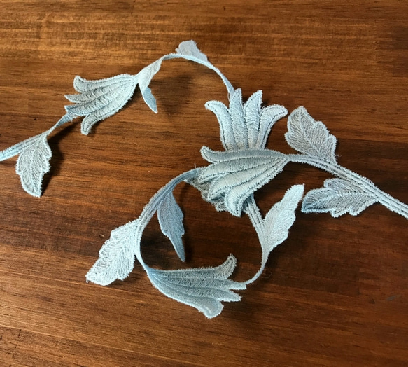 2m コットンモチーフレース 花柄 日本製 lace-No,039 5枚目の画像
