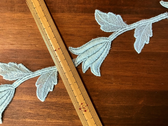 2m コットンモチーフレース 花柄 日本製 lace-No,039 7枚目の画像