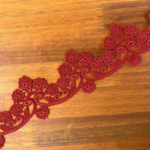 ラスト 再販 2m コットンケミカルレース オーナメント柄 日本製 lace