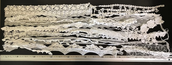 100g入り ◇ レースの端切れ福袋 ◇ lace-No,075 ◇ ホワイト系 7枚目の画像