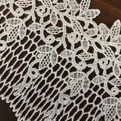 【 再販 】1m レーヨンケミカルレース ボタニカル柄 日本製 lace-No,017-1 5枚目の画像