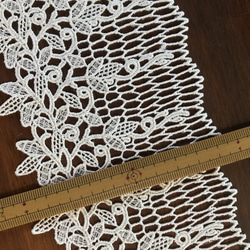 【 再販 】1m レーヨンケミカルレース ボタニカル柄 日本製 lace-No,017-1 7枚目の画像