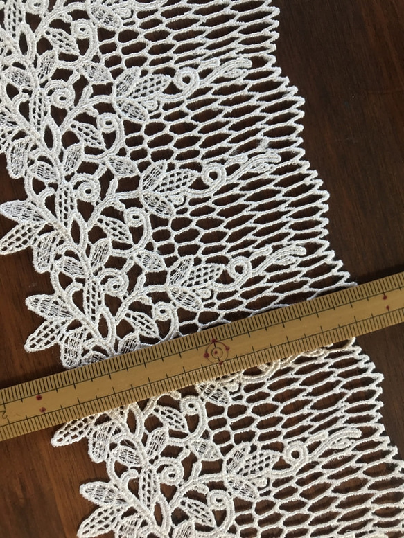 【 再販 】1m レーヨンケミカルレース ボタニカル柄 日本製 lace-No,017-1 7枚目の画像