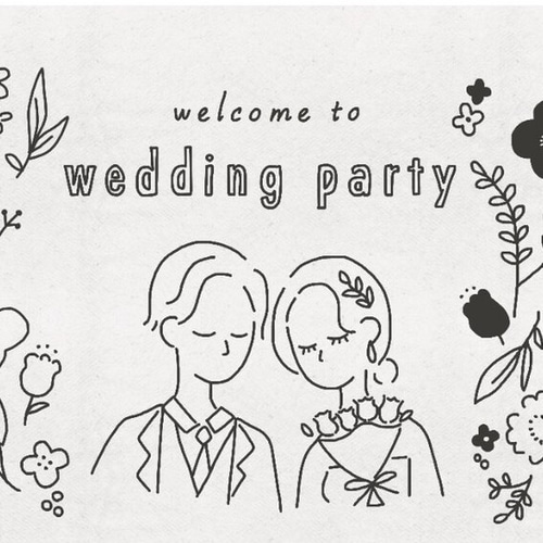 結婚式プロフィールムービー【イラスト風】 お洒落でかわいい手書き風イラスト プロフィールムービー