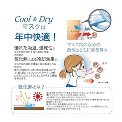 【春の福袋】Cool＆Dryマスク 超軽量　Sサイズのみ（小学生～中学生）3枚入り　 5枚目の画像