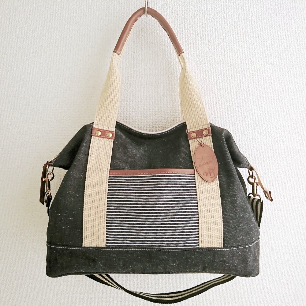 《受注制作》インディゴデニムの2wayトート