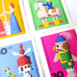 ドイツの古切手/1971年・ドイツの木のおもちゃ(A) 5枚目の画像