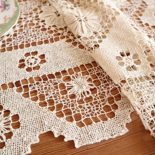 ドイツの手仕事/細やかな手編み タスカニーレース ロングサイズ