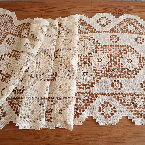 ドイツの手仕事/細やかな手編み タスカニーレース ロングサイズ