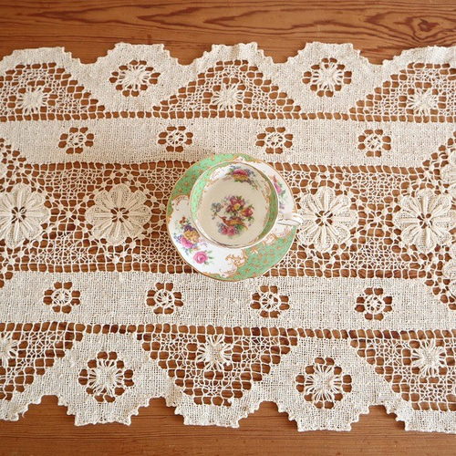 ドイツの手仕事/細やかな手編み タスカニーレース ロングサイズ