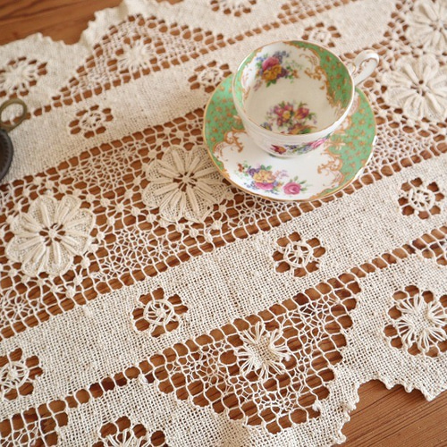 ドイツの手仕事/細やかな手編み タスカニーレース ロングサイズ
