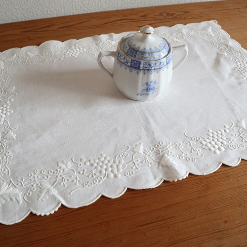 ポルトガルマデイラ島　ハンドメイドテーブルクロス　ヴィンテージ ポルトガルマデイラ島 ハンドメイドテーブルクロス ヴィンテージ