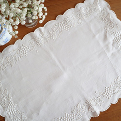 リネン 白糸手刺繍 ワークレース ドイリー 中古通販サイトです
