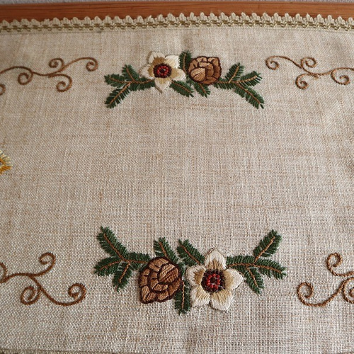 ドイツの手仕事☆クリスマスローズや松ぼっくりが飾られた華やかな