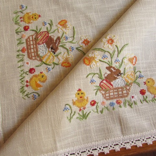 新品未使用品フランステーブルクロスうさぎPâques イースター