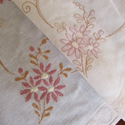 ドイツの手仕事/素敵なお花の シャドウワーク手刺繍のテーブルクロス 2枚目の画像