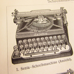 ドイツ【タイプライター】アンティーク・リトグラフ 1905年　(印刷物/ディスプレイ・装飾) 5枚目の画像