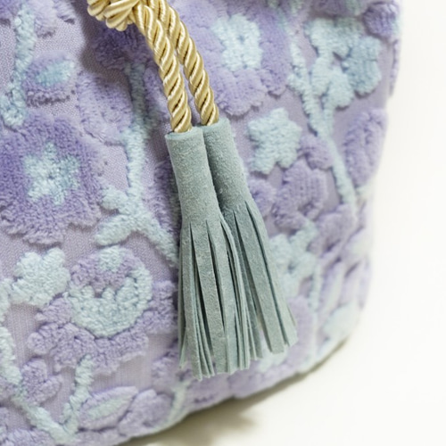 金華山巾着 ＜紫陽花色の花蕾＞ 2Way ショルダー バッグ パイルジャ