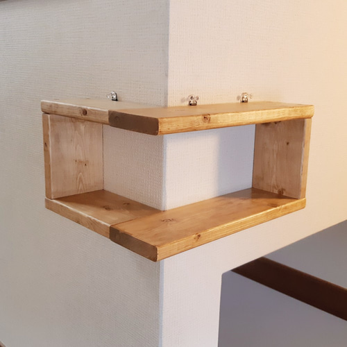 コーナーシェルフ・ラック☆Bタイプ☆お得な2個セット 壁掛け