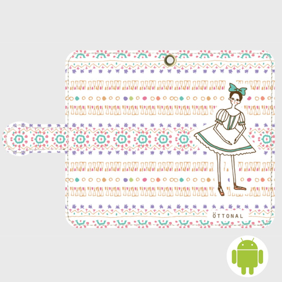(Android)　コッペリア　手帳型スマホケース　バレエ/バレリーナ 1枚目の画像