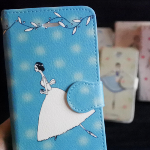 iPhone) ウィリー 手帳型スマホケース バレエ/バレリーナ iPhone