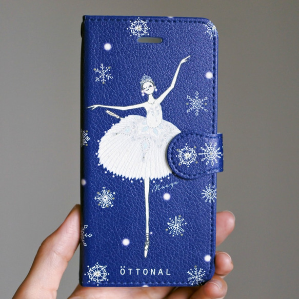 (iPhone)雪の女王　手帳型スマホケース　バレエ/バレリーナ 2枚目の画像