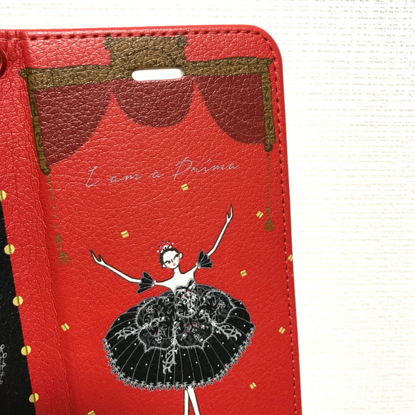 (iPhone) Prima Black Notebook Type Smartphone Case Ballet / Ball 第3張的照片