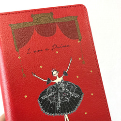 プリマ黒　パスポートケース　バレエ/バレリーナ 6枚目の画像