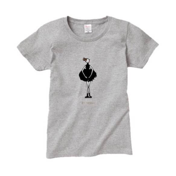 ブラックバレリーナＴシャツ（レディース）　バレエ 1枚目の画像